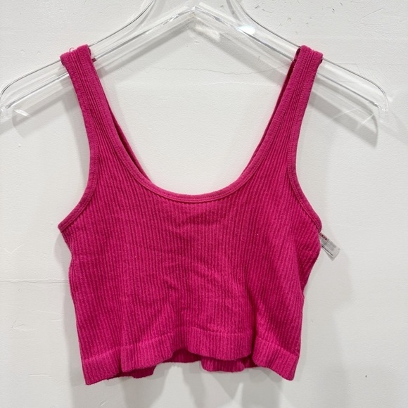 Urban Outfitters Out From Under Pink Cropped Tank Top Medium - Picture 2 of 5